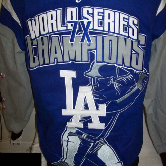 LOS ANGELES DODGERS 7 TIME WORLD SERIES ULTIMATE CHAMPIONSHIP JACKET 3X 4X - Picture 11 of 12